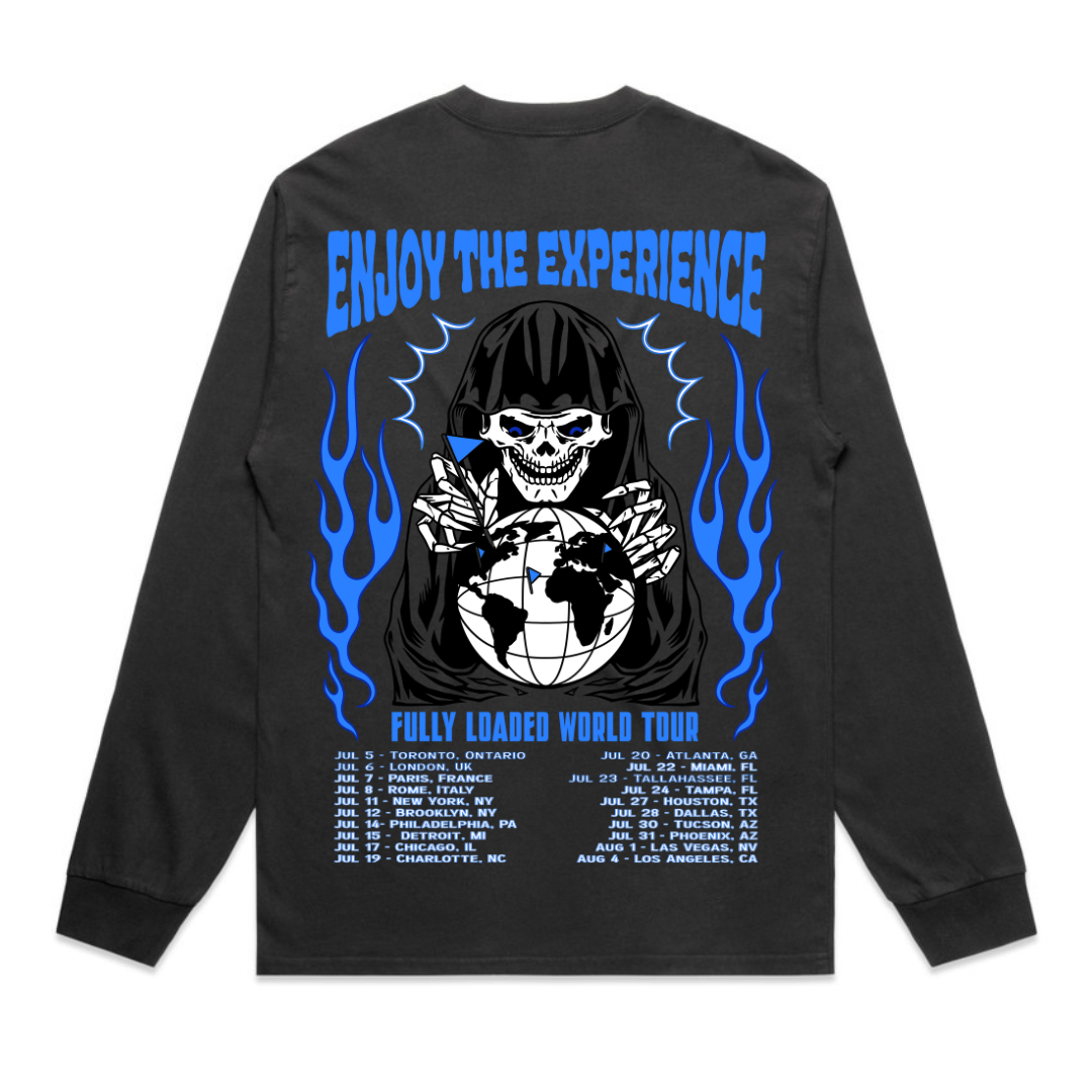 FL World Tour Longsleeve Tee (Faded Black)