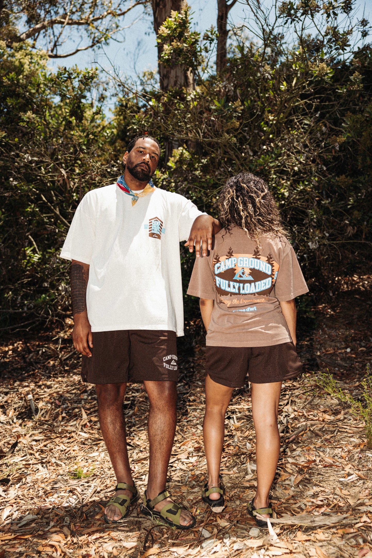 Stylish Patchouli Camp Ground Tee - Comfortable Oversize Fit for a Relaxed and Trendy Look. Perfect addition to your wardrobe.