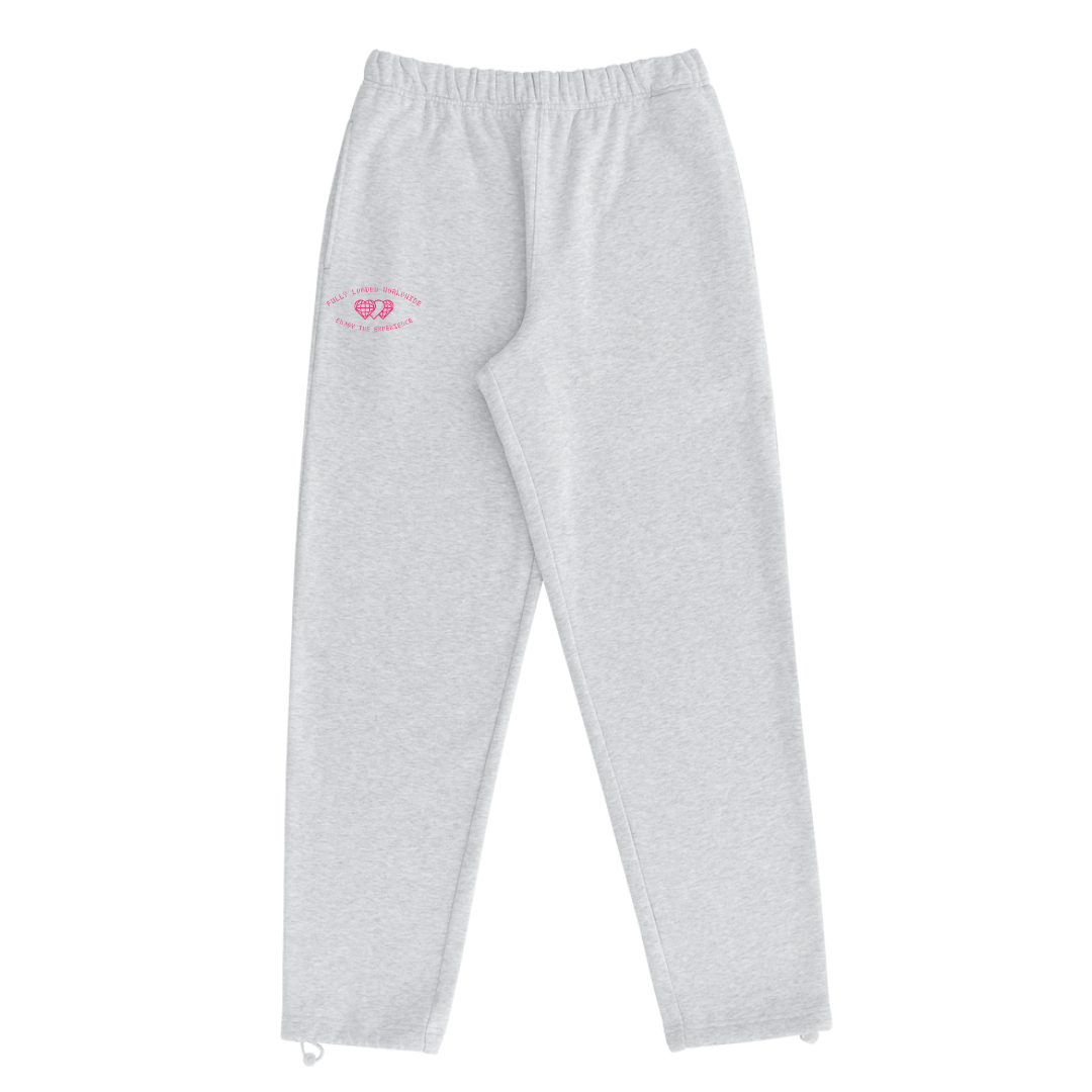 Ash Grey Worldwide Love Sweats on a white background