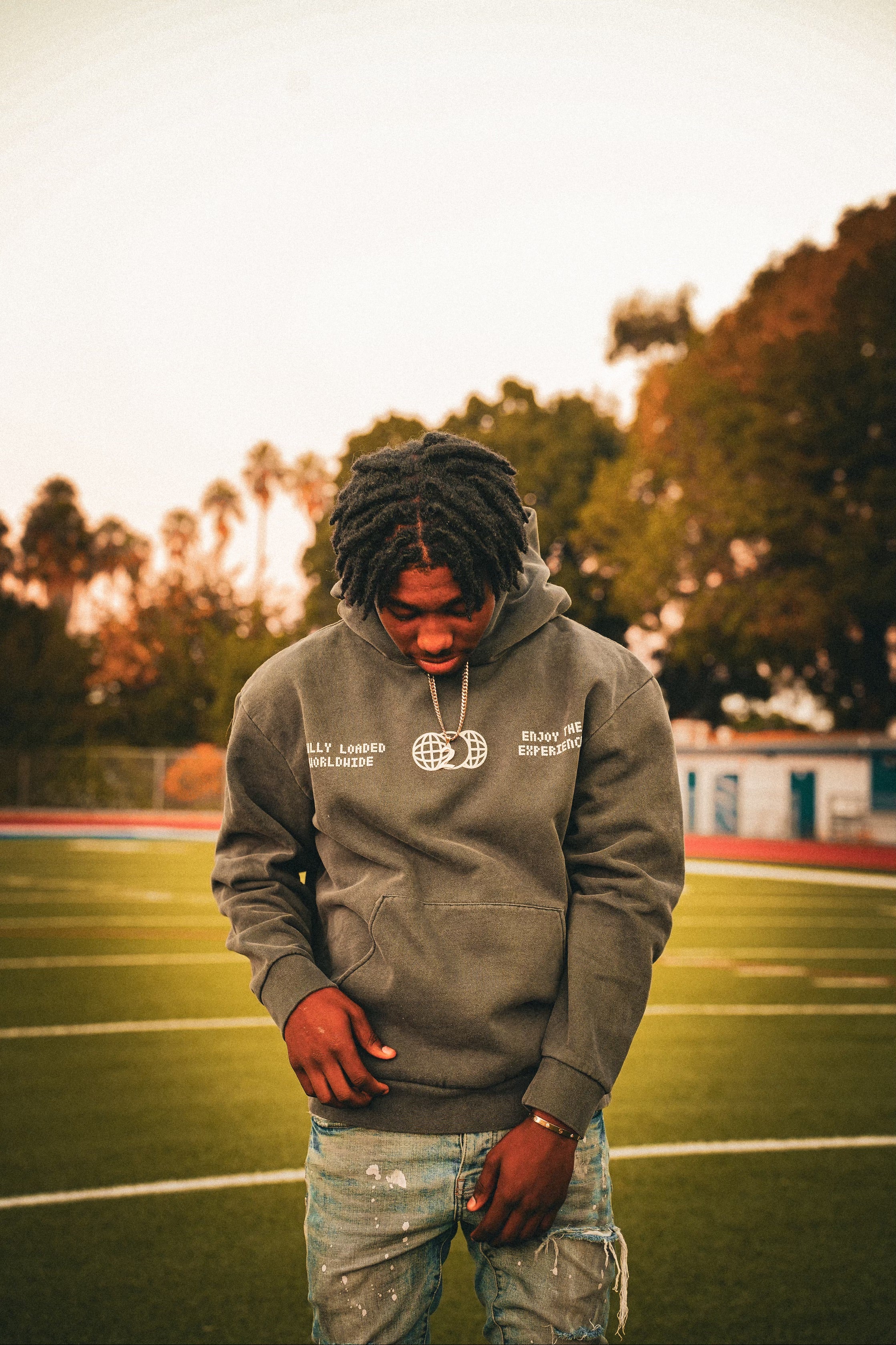 Worldwide discount grey hoodie